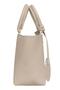Women's Vegan Leather Cream Tote Bag - Japanese Waves Design - 4