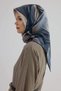 Twill Silk Scarf 53003 Petrol Blue - 3