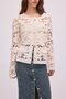 Tricoted Cardigan with Motifed Gold Buttons - 2