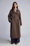Water-Repellent Regular Fit Belted Wrap-Style Long Trench Coat H3947Ax26Au