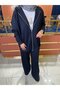 Premium Stone Embroidered Suit Navy Blue - 5