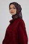 Sura Silk Scarf 53004 Navy Blue Claret Red - 4