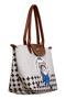Women's Vegan Brown Large Handbag - Dooking Around Design - 2