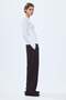 Viscose-blend barrel trousers