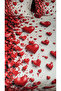 Heart Shower Cotton Double Duvet Cover Set with 6-Piece Fitted Sheets - 4