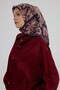 Twill Silk Scarf 53006 Navy Blue Burgundy - 3