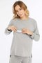 Pregnant Women's Cotton Maternity Tracksuit Set Gray Melange-26201 - 7