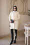 Cream Collar Detailed Mercerized Knitwear Tunic - 2