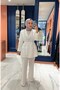Jewelled Jacket Set White