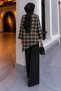 Plaid Asymmetrical Cut Tunic Tsd260298 Black - 6