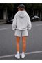 Unisex Oversize Hooded Sweatshirt with Print Detail - 2