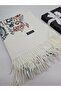 Embroidered Cashmere Wool Shoulder Shawl 70 X 200 cm Floral Ethnic Pattern Thick Tassel Shawl - 4
