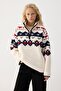 Vertical Collar Plush Sweatshirt