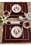 Premium Leather Hole Punch Rectangular American Service Burgundy 1 Piece