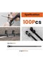 زوربيس ®   100 قطعة من روابط الكابلات القابلة للتثبيت بالبراغي، طول 20 سم، روابط كابلات نايلون ذات ثقوب، متينة وآمنة للتثبيت - 3