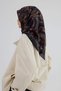 Sura Silk Scarf 53006 Navy Blue Brown - 4
