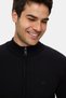Brando Black Zippered Embroidered 100% Cotton Standard Fit Men's Knitwear Cardigan - 3