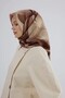 Sura Silk Scarf 53003 Brown Beige - 3