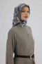 Twill Silk Scarf 53006 Cream Blue - 4