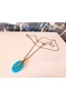 Elif Lettered Turquoise Stone Necklace