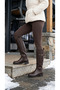 Women's Leather Look Buckle Side Zipper Below the Knee Winter Boots - 8