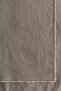 Linen-blend fringed table runner - 2