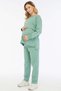 Pregnant Women's Cotton Maternity Tracksuit Set Water Green-26201