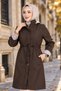 Hooded Trench Coat Brown Hm2967 - 2