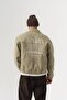 Athlete Suede Men's Jacket with Embroidered Back Detail and Snap Closure - 2