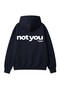 Unisex Oversize Hoodie Not You Again Printed Navy Blue – Hooded, Kangaroo Pocket, 3 Threaded Drawstrings - 5