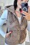 Hooded Plush Vest 7K077 - 3