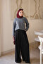 Smoked Crew Neck Stoned Angora Soft Knit Sweater - 3