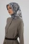 Twill Silk Scarf 53006 Cream Blue