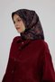 Sura Silk Scarf 53004 Navy Blue Claret Red - 3
