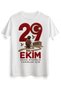 Republic Flags – October 29Th Republic Day Dtg Printed White T-Shirt - 6