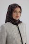 Twill Silk Scarf 53004 Burgundy Black - 4