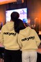 Unisex Oversize Hoodie Not You Again Printed Yellow – Hooded, Kangaroo Pocket, 3 Thread Ribs