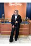 Premium Stone Embroidered Suit Black