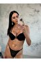 Women's Lace Underwire Padded Supportive Bra and Panty Set with Butterfly Detail on the Back