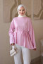 Pink Waist-Tie Asymmetrical Cut Tunic - 4