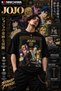 Jojo's Bizarre Adventure Anime T-Shirt Tee Tshirt - Jotaro, Giorno and Jojo Characters Printed Black