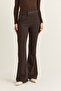 Women's Bitter Coffee High Waist Thick Belted Spanish Trotting Fabric Pants 20344 60286549 - 6