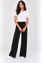 Women's Lace-Up Wide-Leg Fabric Trousers 27K12344