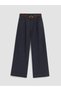 Lcw Kids Indigo Wideleg Girls' Jeans with Belt with Nevavm Difference