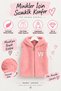 Girl's Pink Plush Hooded Zero Sleeve Vest with Zipper - 4