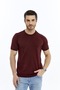 Men's Burgundy 100% Cotton Crew Neck Short Sleeve Knit Sweater Trist-7106 - 4