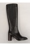Genuine Leather Zippered Boots Women's Shoes - 2