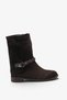 Leolfa Women's Genuine Leather Casual Boots - Brown Suede