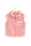 Girls' Plush Vest Rabbit Embroidery Zipper Pocketless Zero Sleeve Soft Winter Vest - 3