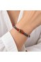 Red and Black Beaded Gold Detailed Ethnic Design Stylish Women's Bracelet